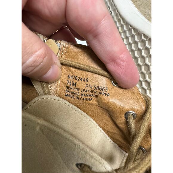 Susina Womens Ankle Boots Sz 7.5 M Beige‎ Suede Leather Lace Up Sneakers - Picture 6 of 7